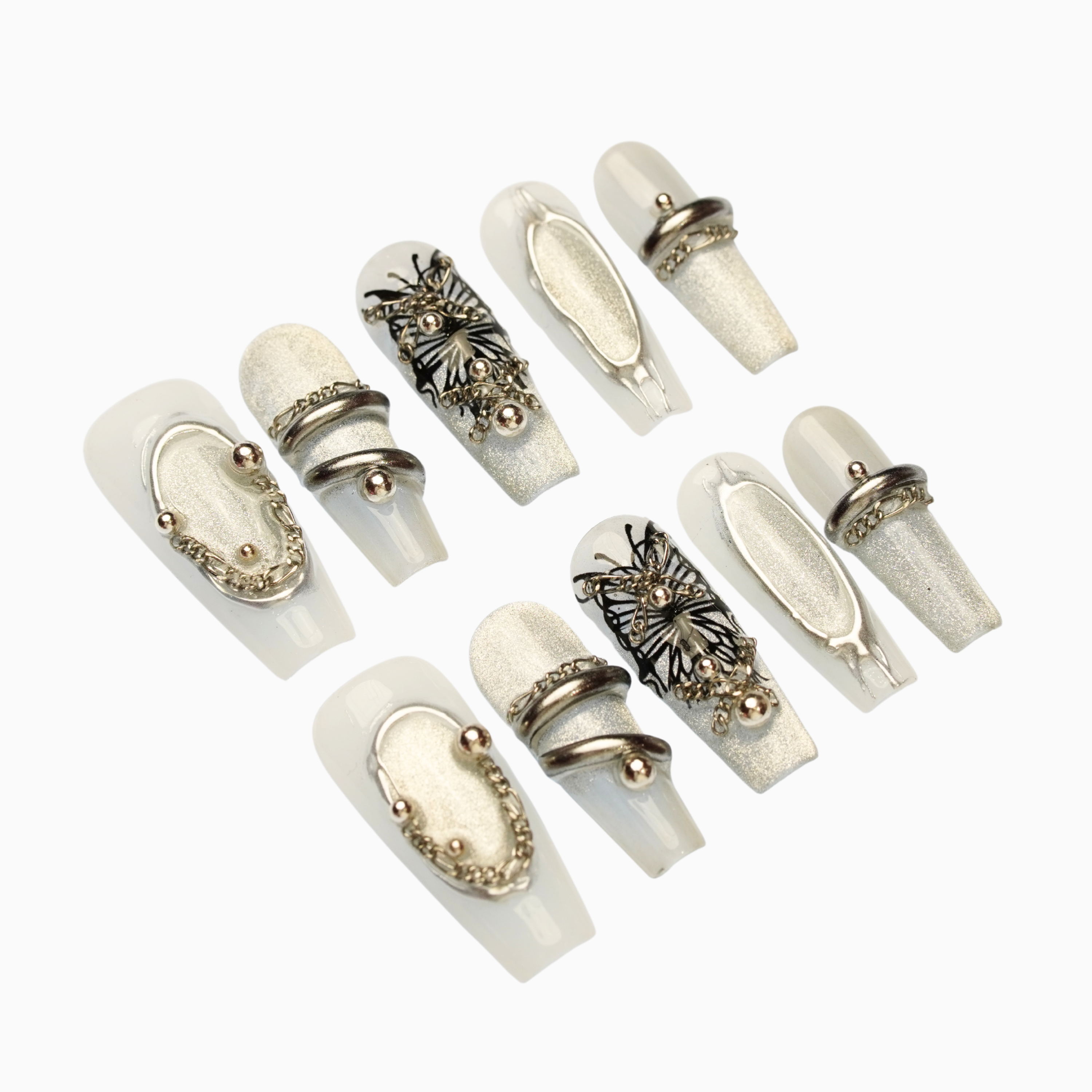 Silver Elegance Nails