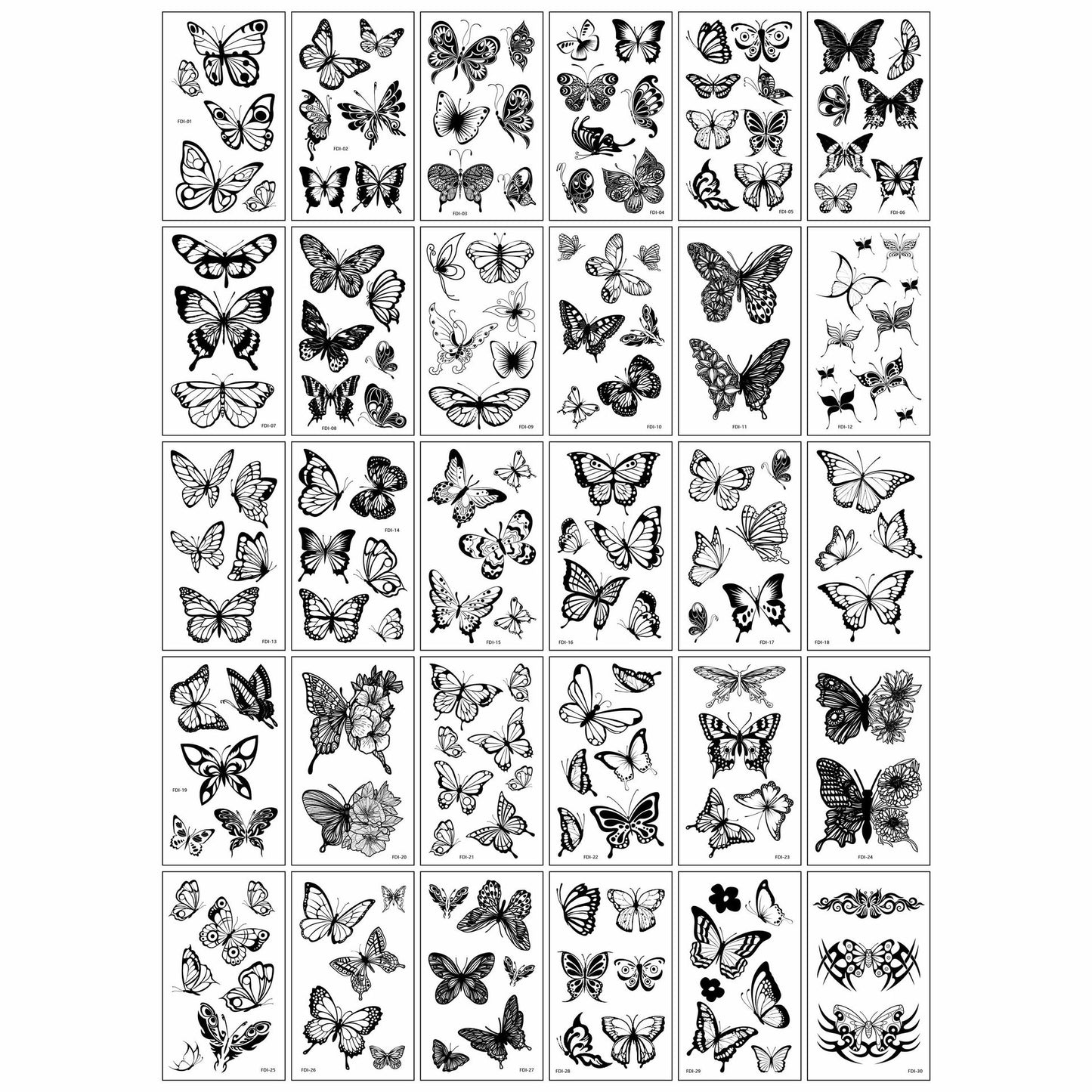 Monochrome Butterflies B