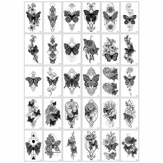 Monochrome Butterflies C