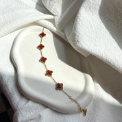Red Clover Charm Bracelet