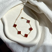 Red Clover Charm Bracelet